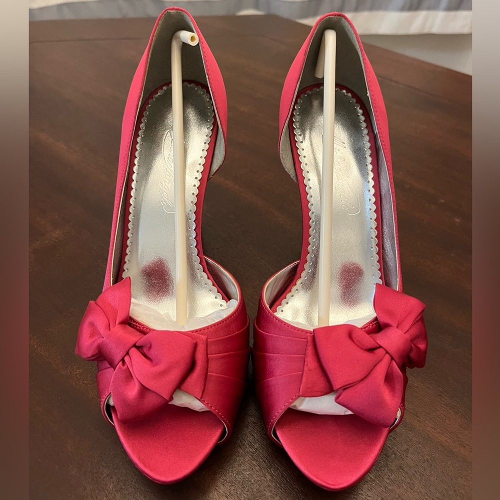Maribelle shoes in Watermelon from David’s Bridal